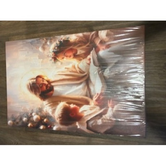 Other - Jesus Christ Embracing Child Religious Art Canvas Print Wall Decor